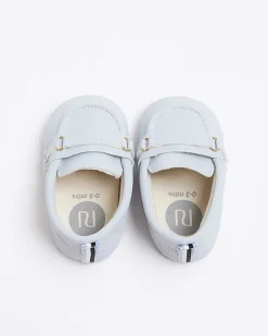 River Island Baby boys stripe loafers Blue Sale