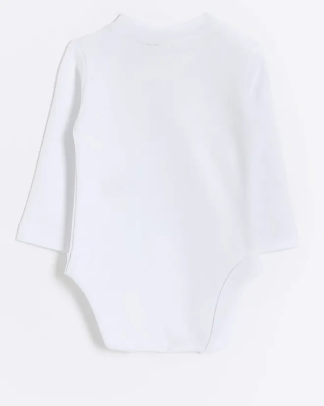 River Island Baby girls bear graphic all in one White Hot