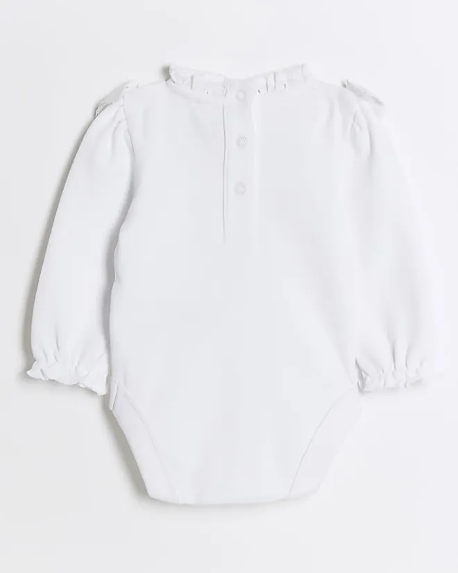 River Island Baby girls broderie bodysuit White Best