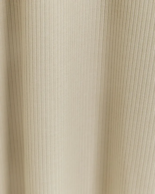 River Island Beige rib sleeveless midi dress Cream Clearance