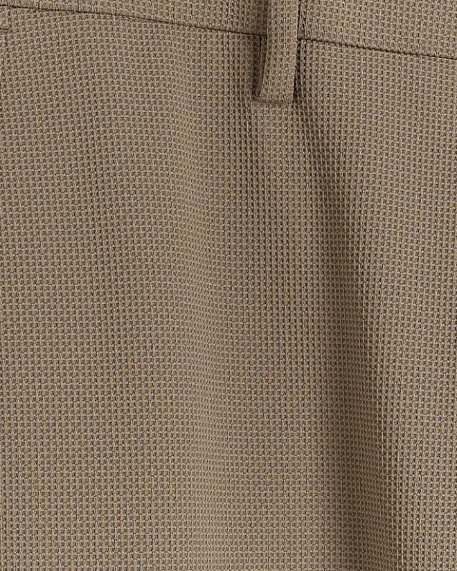 River Island Beige slim fit waffle textured trousers Stone Online