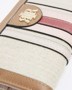 River Island Beige stripe canvas purse Cream Fashion