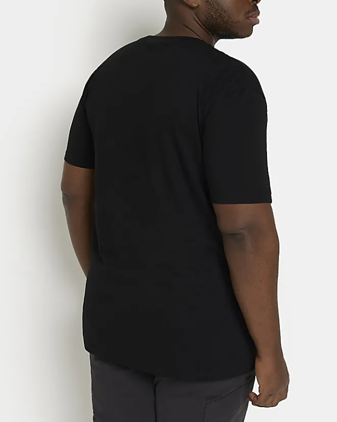 River Island Big & Tall slim fit t-shirt Black Online