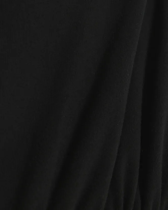 River Island asymmetric sweatshirt maxi dress Black Fashion