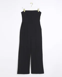 River Island bandeau jumpsuit Black Discount