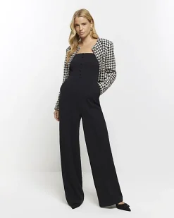 River Island bandeau jumpsuit Black Discount