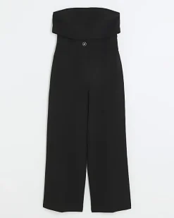 River Island blazer bandeau jumpsuit Black Online