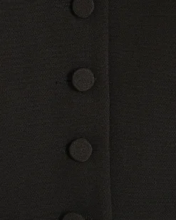 River Island button front waistcoat Black Clearance