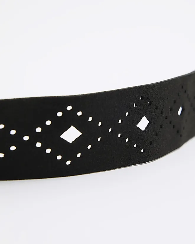 River Island Cut out Choker Necklace Black Online