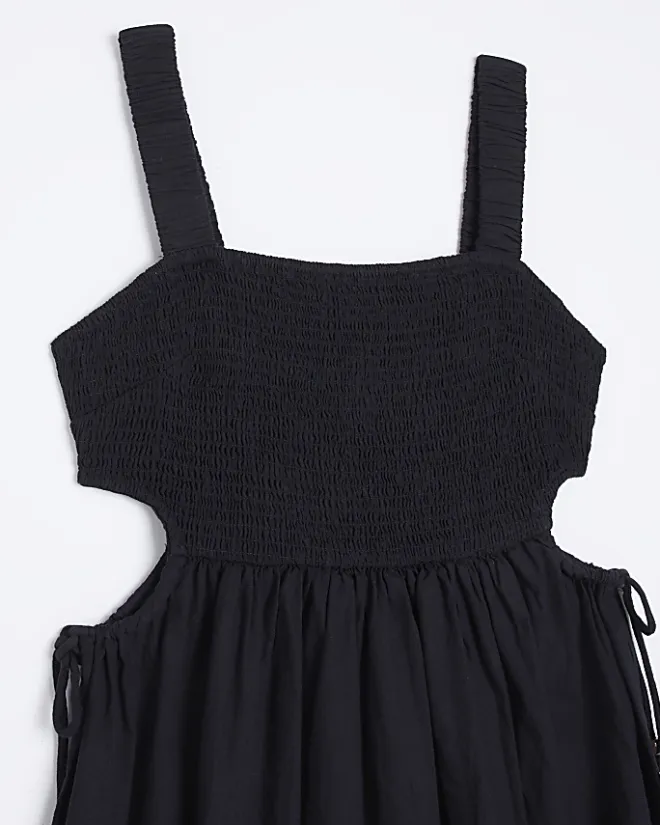 River Island cut out detail beach maxi dress Black Hot