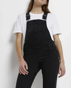 River Island denim maternity dungarees Black Online