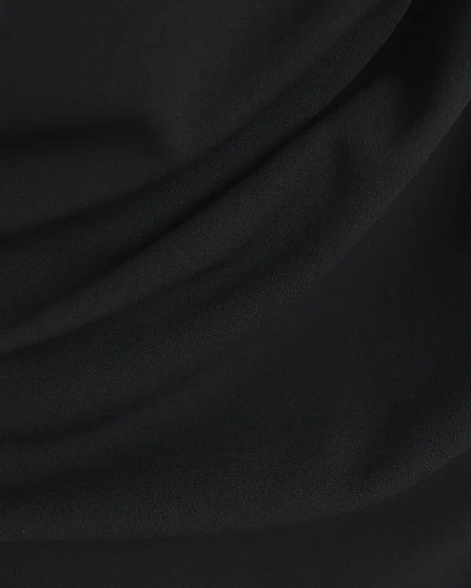 River Island drape off shoulder bodycon midi dress Black Best
