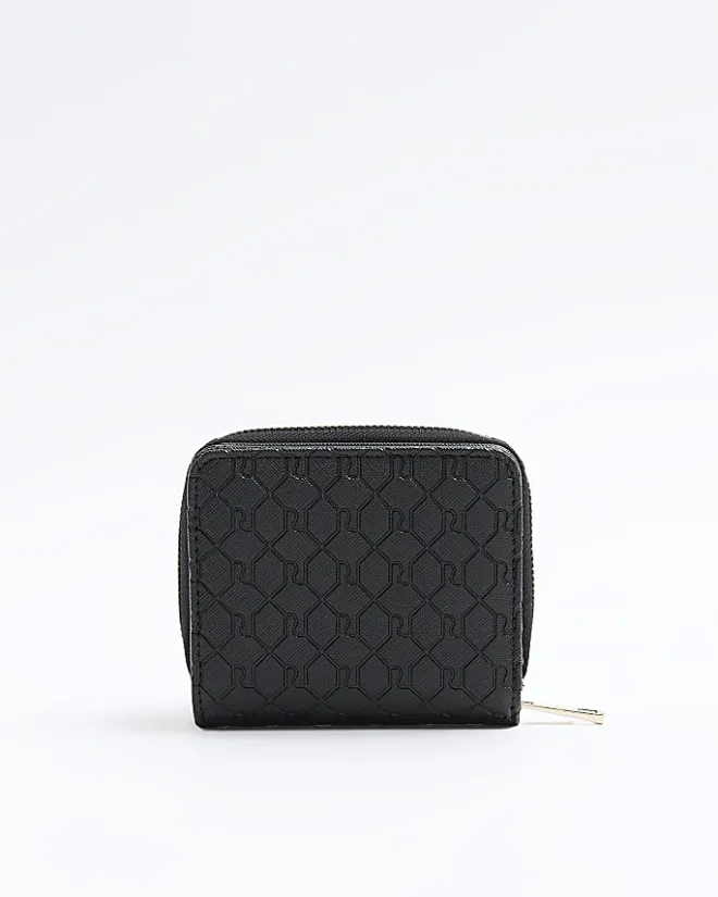 River Island embossed purse Black Online