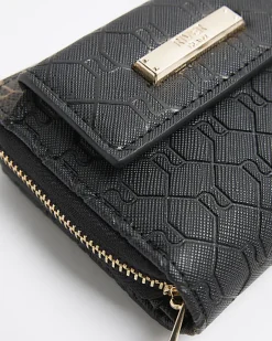 River Island embossed purse Black Online