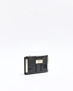 River Island embossed RI card holder Black Best