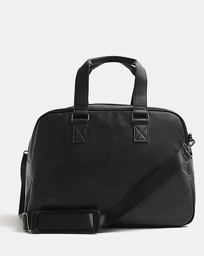 River Island faux leather holdall Black Hot