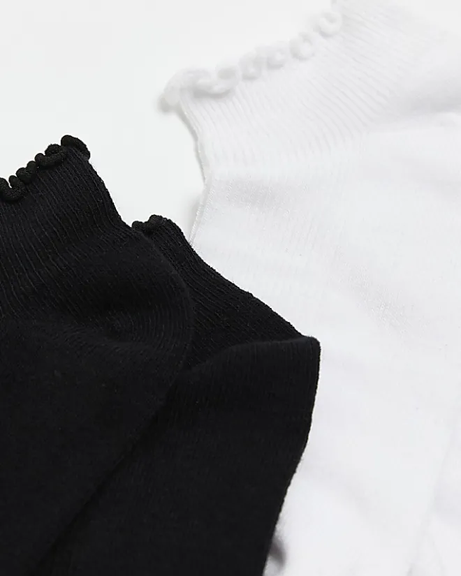River Island frill socks multipack Black Hot