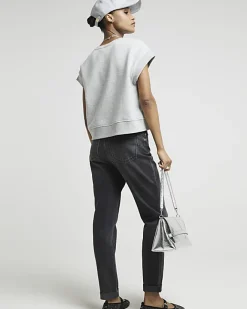 River Island high waisted mom sculpt jeans Black Best