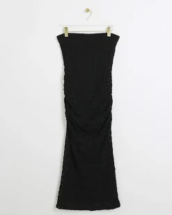 River Island lace bandeau bodycon midi dress Black Best