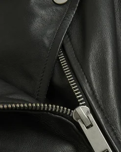 River Island leather oversized biker jacket Black Sale