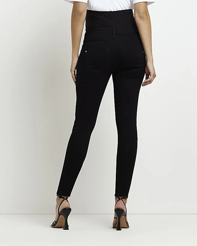 River Island maternity skinny jeans multipack Black Clearance