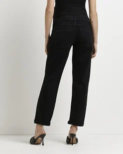 River Island mid rise maternity mom jeans Black Discount