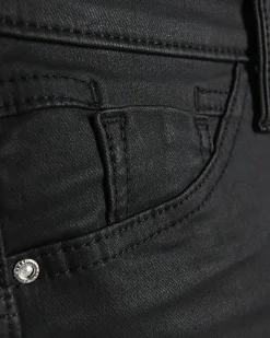 River Island mid rise skinny coated jeans Black Sale
