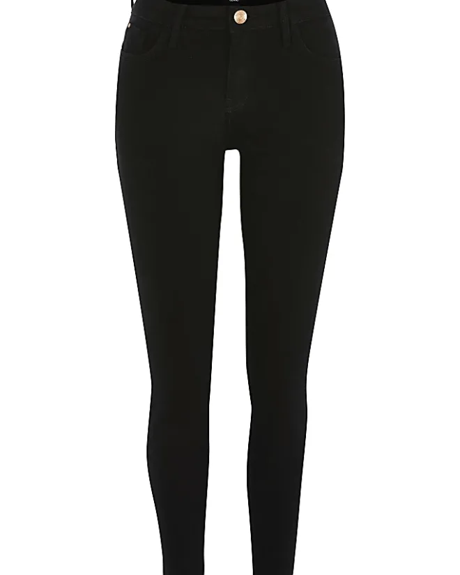 River Island mid rise skinny jeans Black Fashion