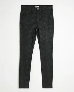 River Island Molly coated super skinny jeans Black Best