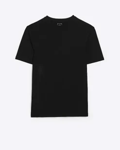 River Island muscle fit t-shirt Black Online