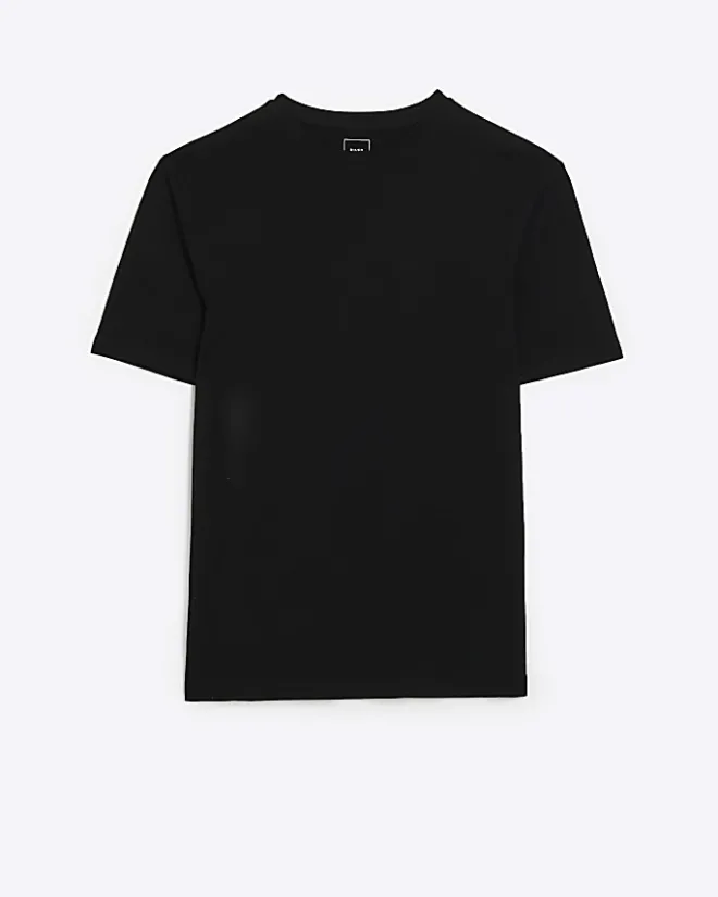 River Island muscle fit t-shirt Black Online
