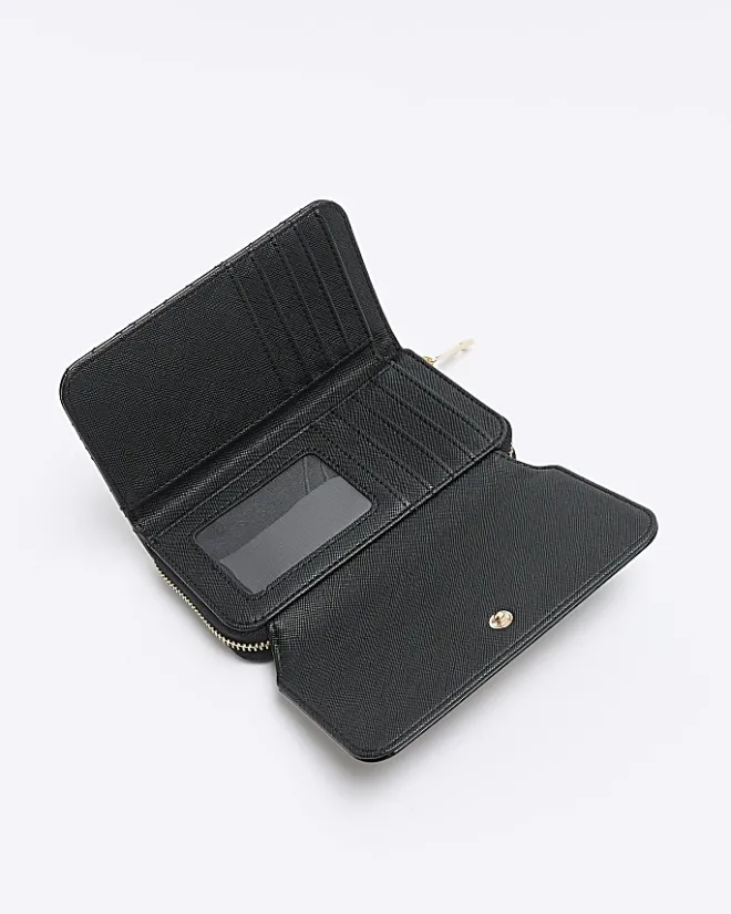 River Island patent embossed purse Black Hot
