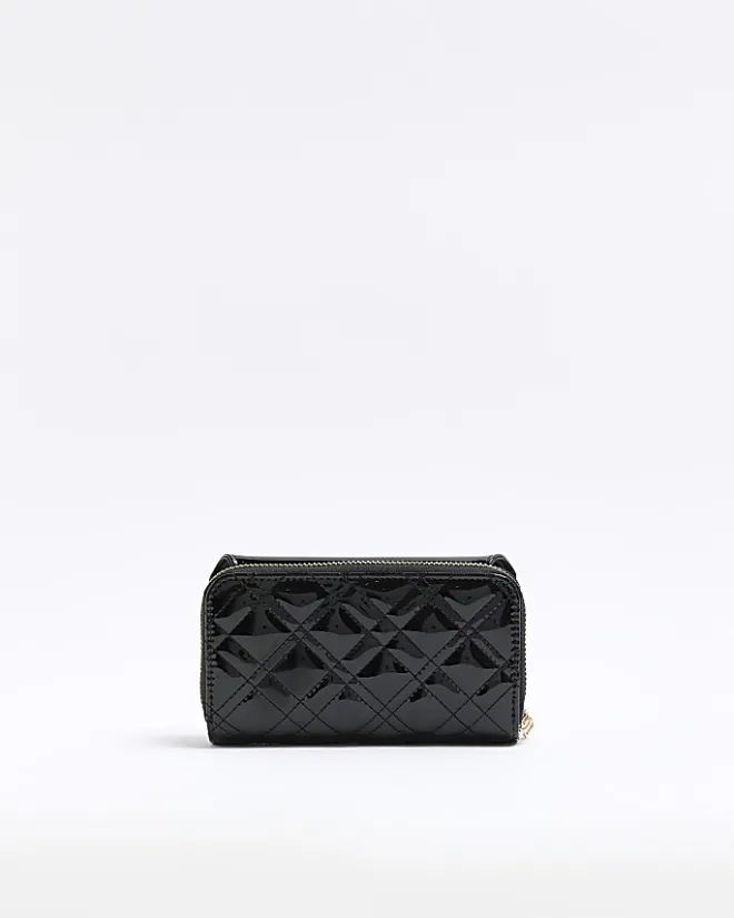 River Island patent embossed purse Black Hot