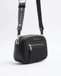 River Island quilted camera cross body bag Black Best