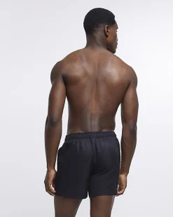 River Island regular fit swim shorts Black Best