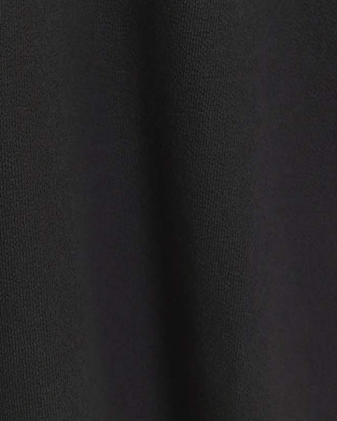 River Island regular fit textured half zip polo Black Online