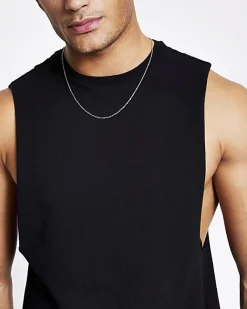 River Island regular fit vest Black New