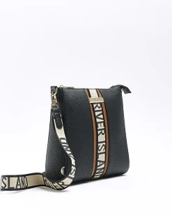 River Island RI messenger bag Black Fashion