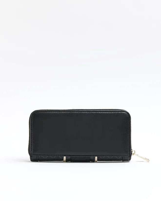 River Island RI monogram webbing purse Black Fashion