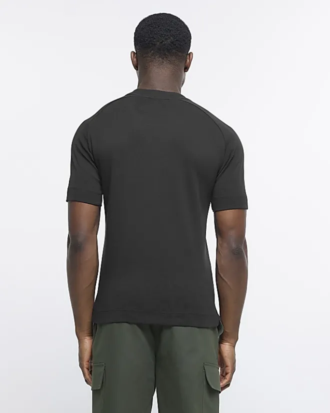 River Island RI Studio Muscle fit t-shirt Black Outlet