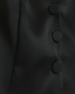 River Island satin waistcoat Black Sale