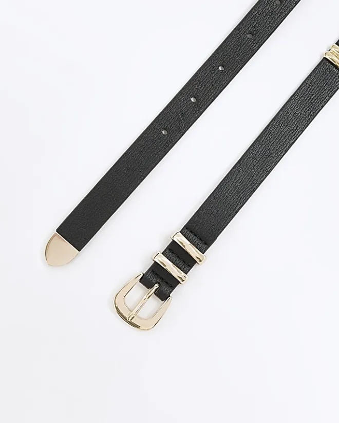 River Island skinny belt Black Hot
