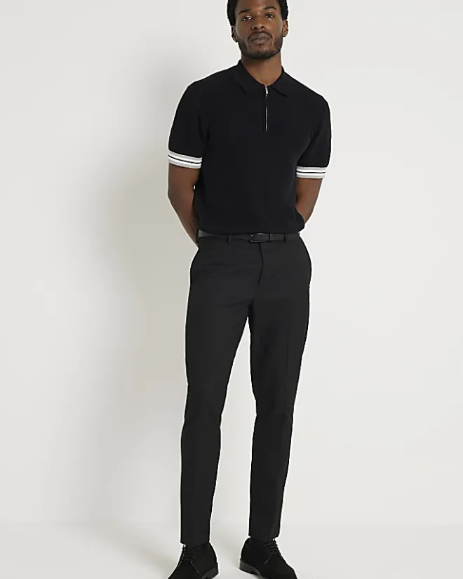 River Island skinny fit twill suit trousers Black Discount