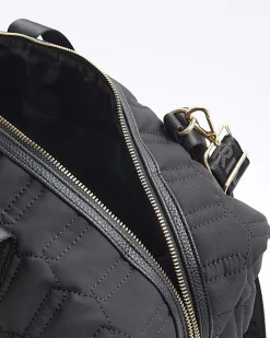 River Island Soft Quilted Travel Bag Black Fashion