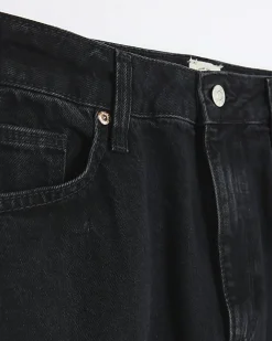 River Island split front denim midi skirt Black Sale