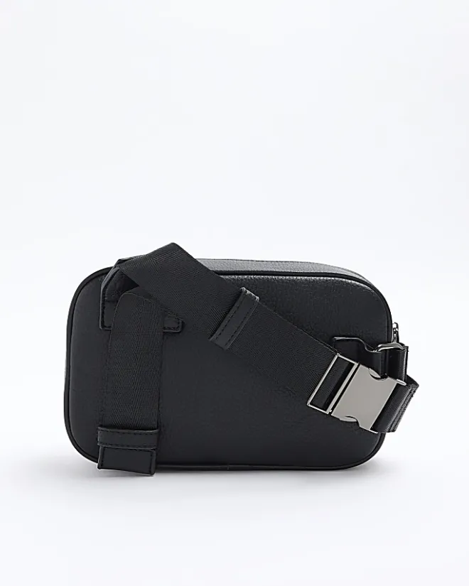 River Island tumbled cross body bag Black Outlet