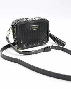 River Island weave cross body bag Black Best