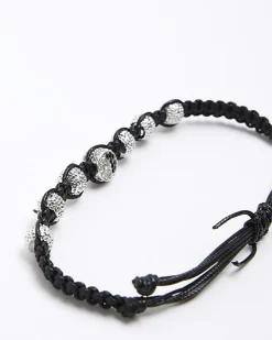 River Island yinyang adjustable bracelet Black New