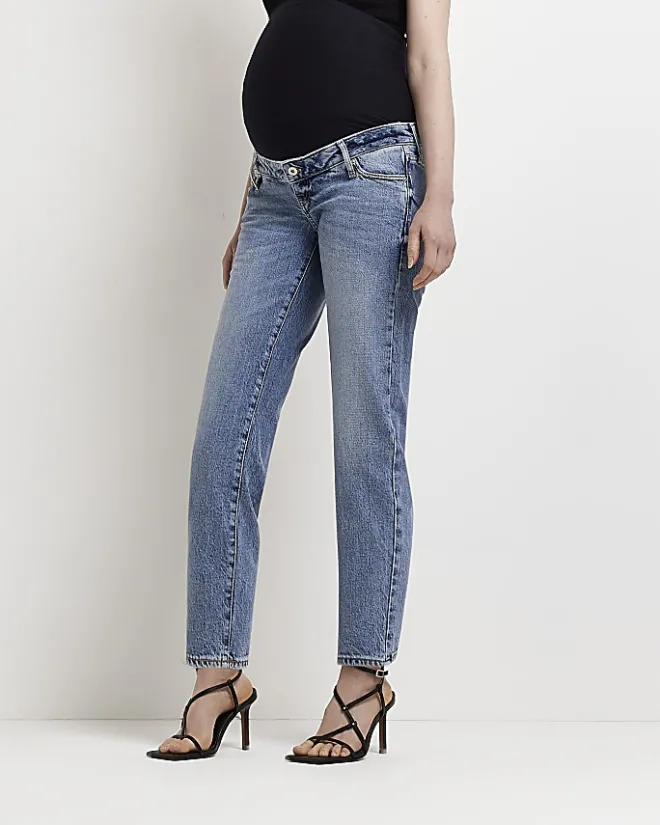 River Island denim low rise straight jeans Blue Best