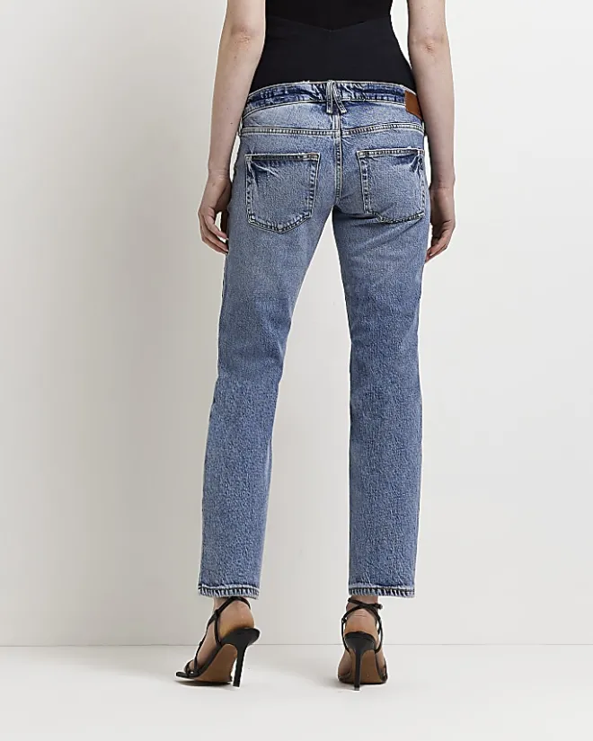 River Island denim low rise straight jeans Blue Best